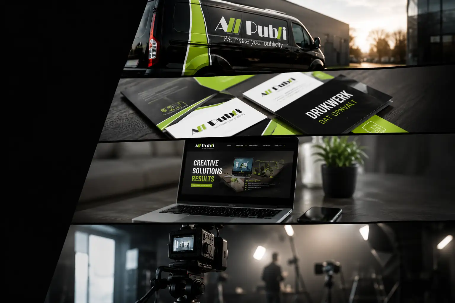 All Publi reclame, webdesign, drukwerk, voertuigbelettering, fotografie en filmopnames in Affligem
