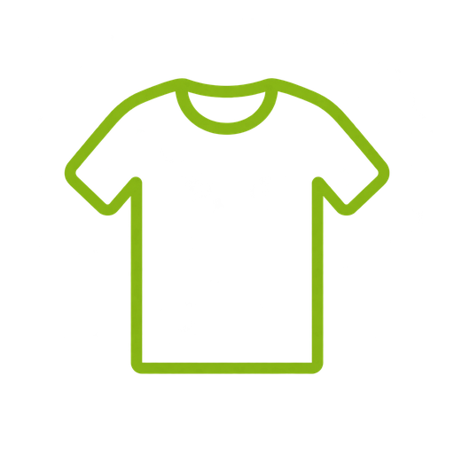 Groen T-shirticoon voor textiel bedrukken en borduren