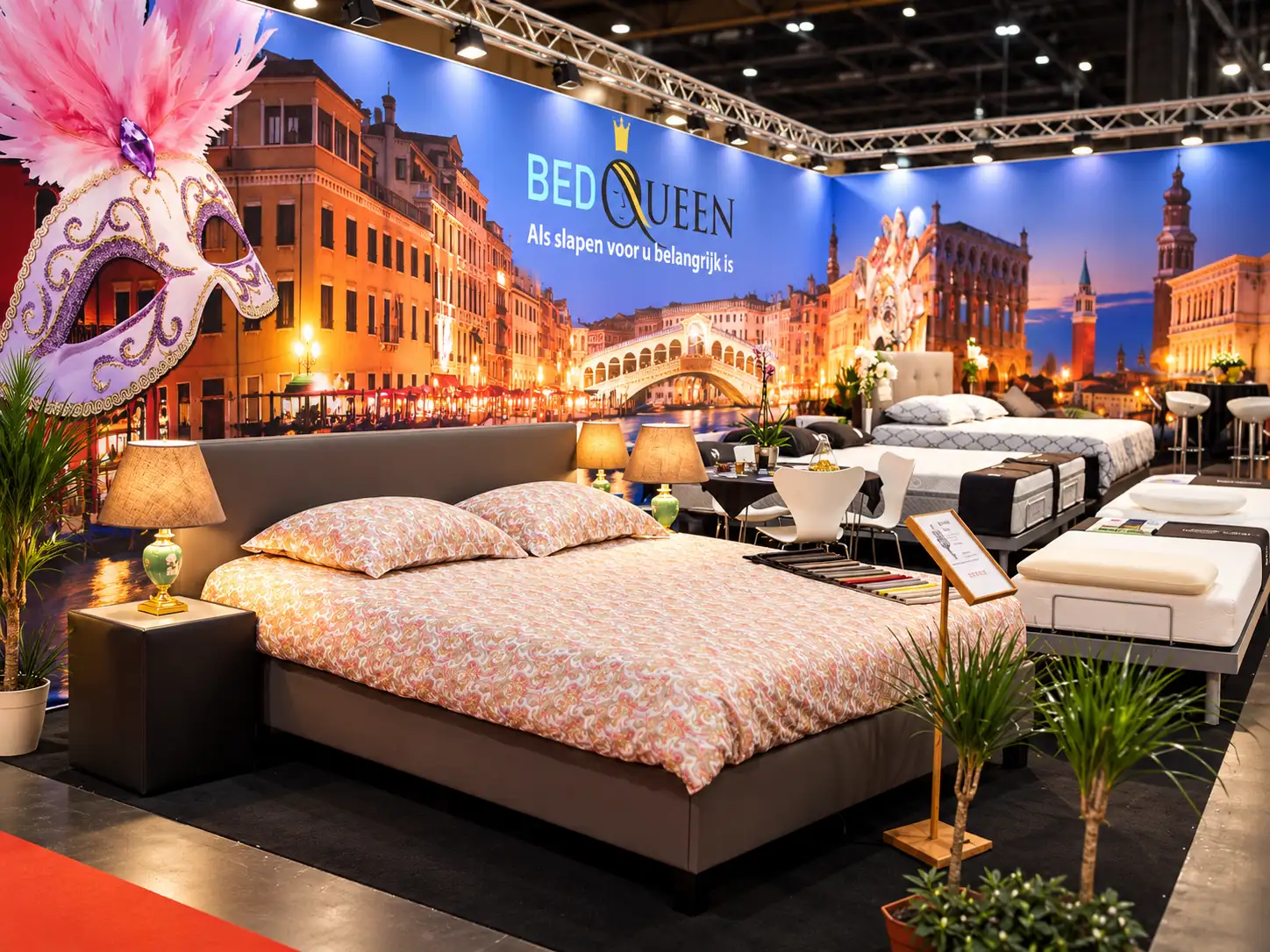 Beursstand met grootformaat wandvisuals gerealiseerd door All Publi Affligem
