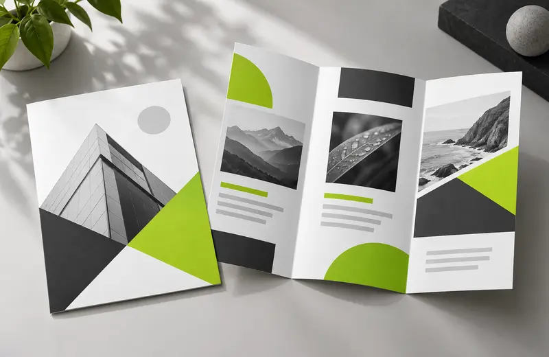 Flyer en gevouwen folder in de huisstijl van All Publi