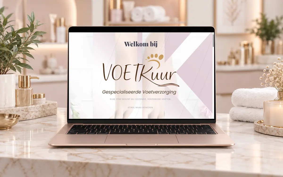 Webdesign voor Voetkuur, gerealiseerd door Venosites en All Publi.