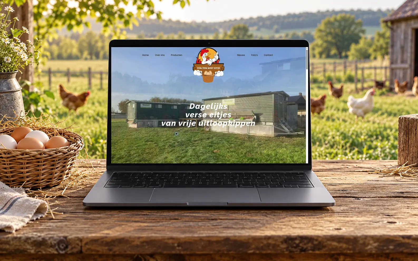 Webdesign voor Tok Tok Kod’eitje, gerealiseerd door Venosites en All Publi.
